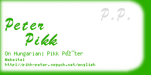 peter pikk business card